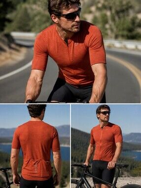 Velocio Merino Wool Cycling Jersey Men's L Full Zip Road Bike Gravel MTB Perform